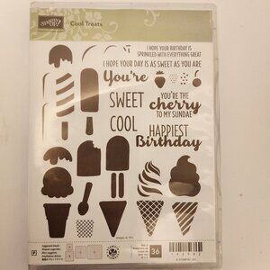 Stampin' Up! 'Cool Treats' set of 36 stamp set, gently used.